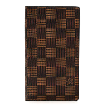Louis Vuitton Damier Ebene Checkbook Cover Wallet 1 of 10