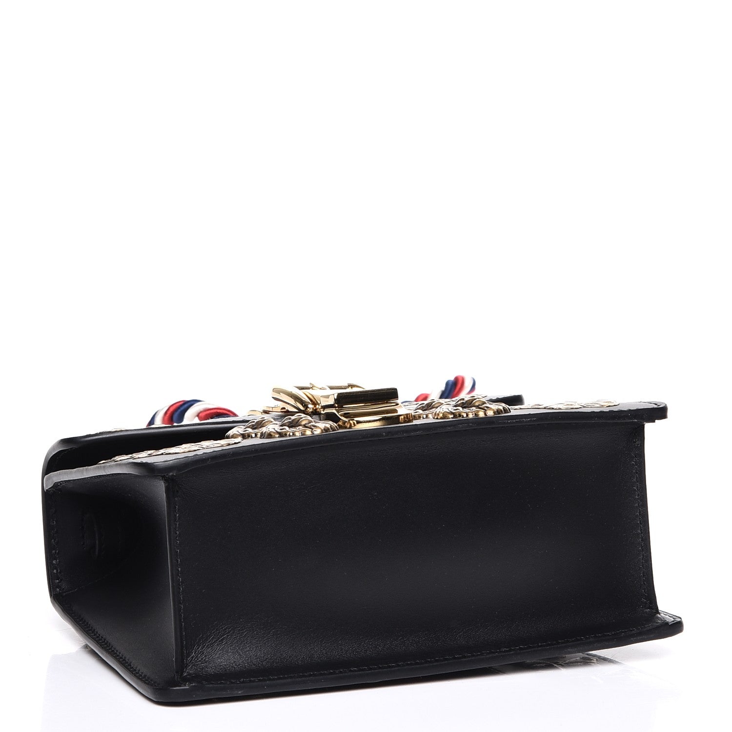 Gucci Calfskin Animal Studs Mini Sylvie Top Handle Bag Black 6 of 9