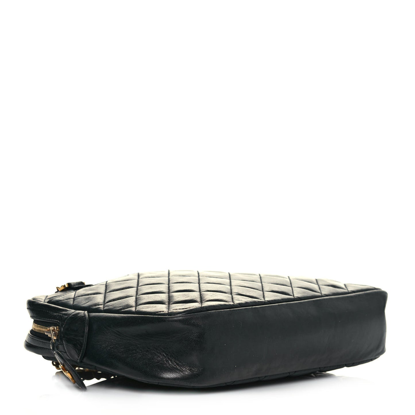 Lambskin Quilted Shoulder Bag Black