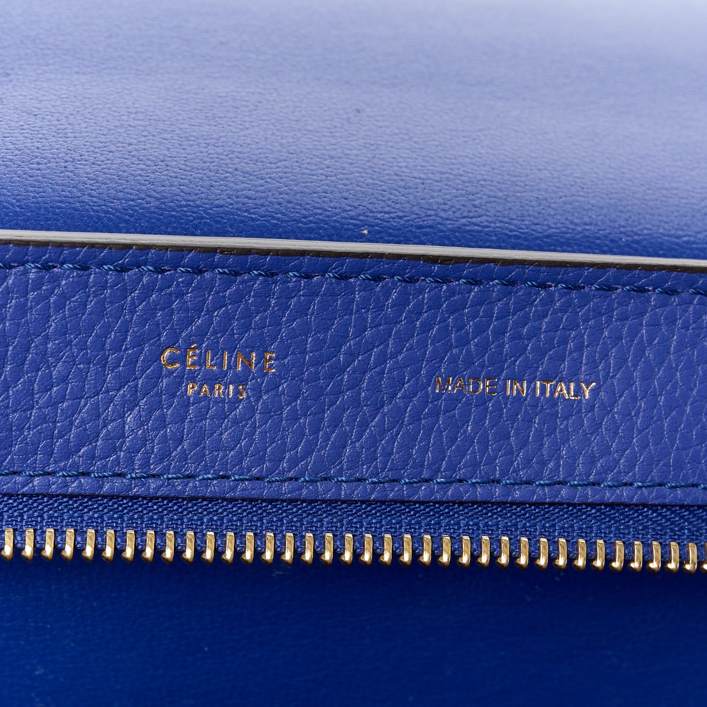 Drummed Calfskin Suede Medium Trapeze Indigo
