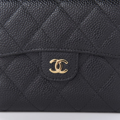 Chanel Caviar Quilted Compact Flap Wallet Black 10 of 10