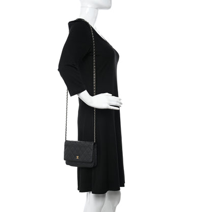 Chanel Caviar Quilted Wallet on Chain WOC Black 2 of 12