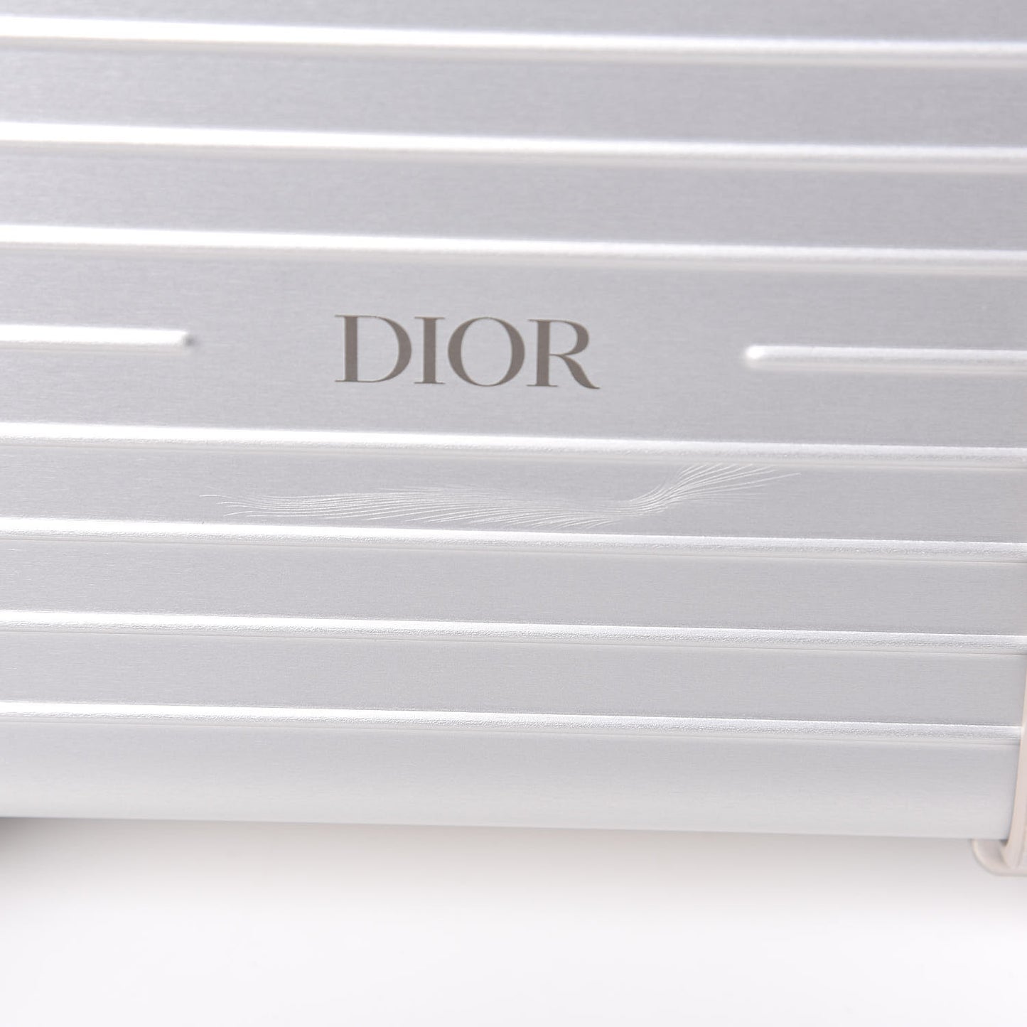 X RIMOWA Aluminum Personal Clutch On Strap Silver