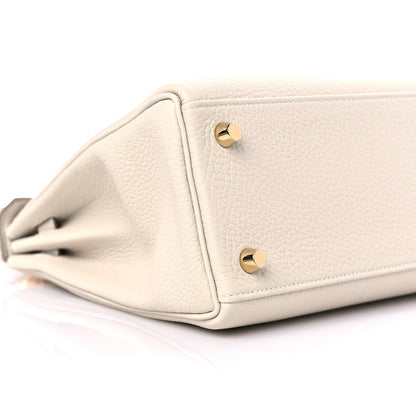Hermes Togo Kelly Retourne 25 Craie 8 of 10