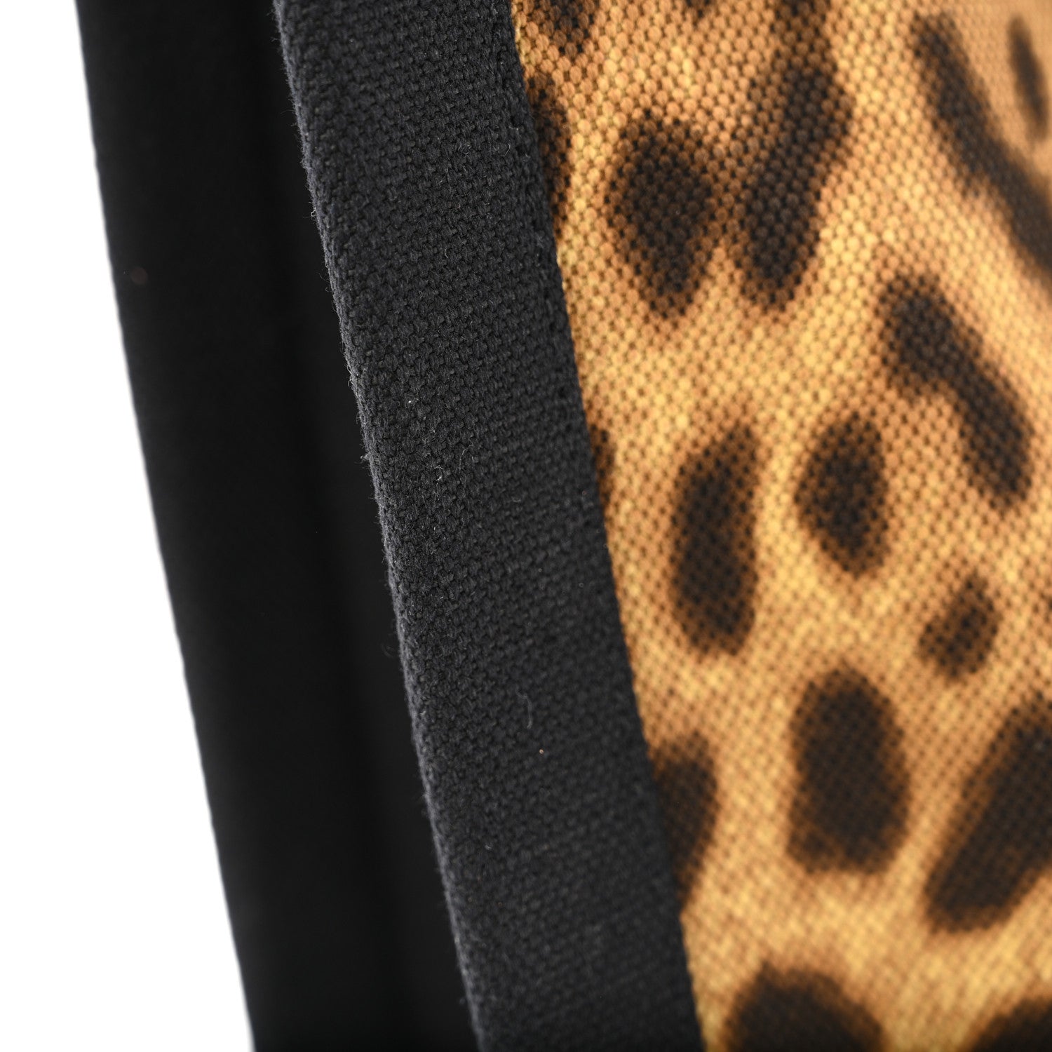 Saint Laurent Canvas Calfskin Leopard Print Rive Gauche Noe Tote Natural Black 14 of 14