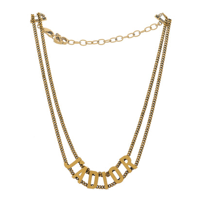 Christian Dior Metal J'Adior Choker Necklace Aged Gold 3 of 5