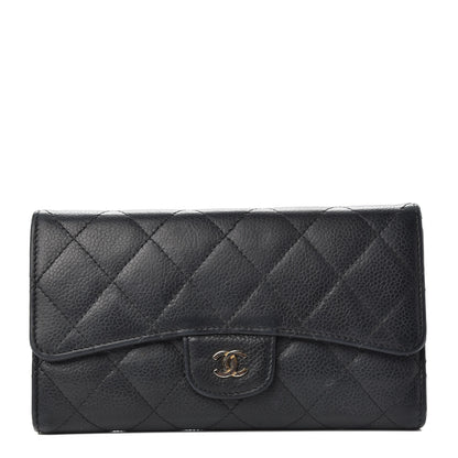 Chanel Caviar Quilted Large Flap Wallet Black 1 of 8