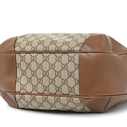 Gucci GG Supreme Monogram Margaux Calfskin Medium Nice Hobo Beige Ebony Acero 9 of 11