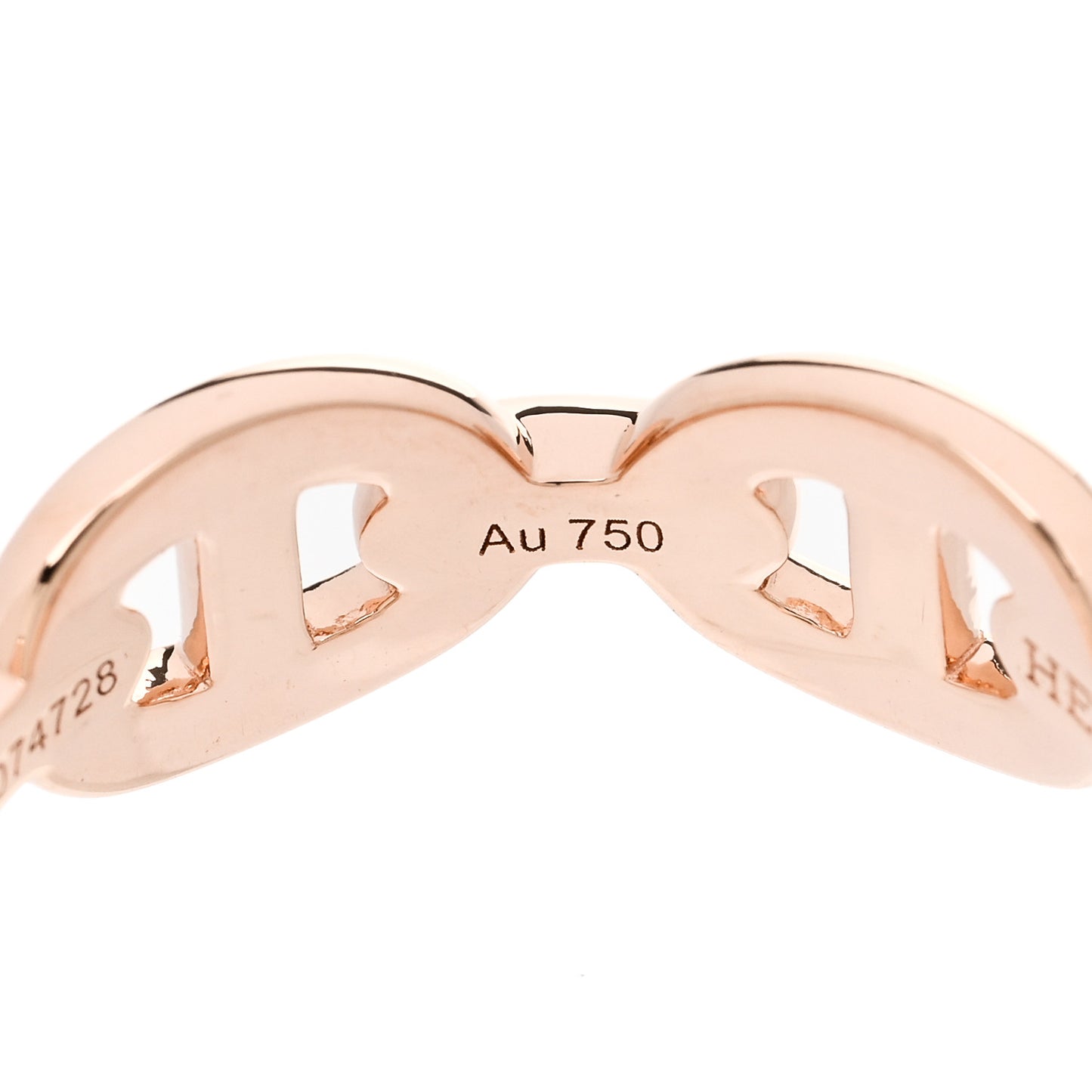 18K Rose Gold PM Chaine D'Ancre Enchainee Ring 49 5