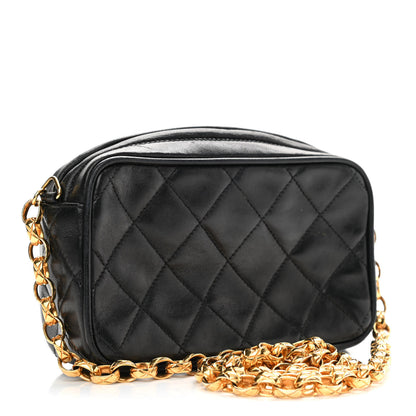 Chanel Lambskin Quilted Tassel Camera Case Black 2 of 11