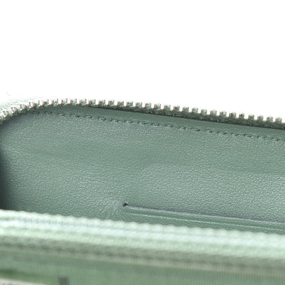 Chanel Faded Patent Calfskin Quilted Small Zip Around Wallet Green 9 of 13