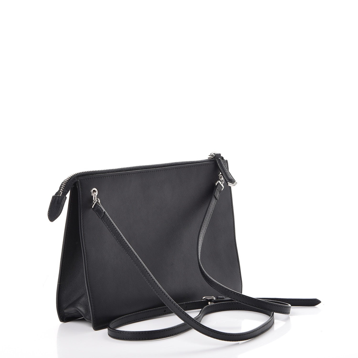 Fendi Vitello Dolce Fox Elaphe Ayers Hypnoteyes Min 2Jours Pouch Black Giallo Multicolor 3 of 9