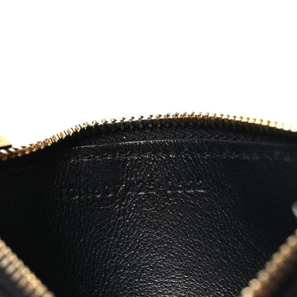 Saint Laurent Grained Calfskin Monogram 5 Fragments Zip Pouch Card Holder Black 7 of 8