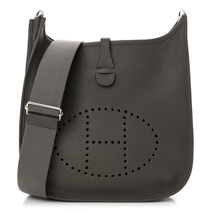 Hermes Taurillon Clemence Evelyne III PM Etain 1 of 11