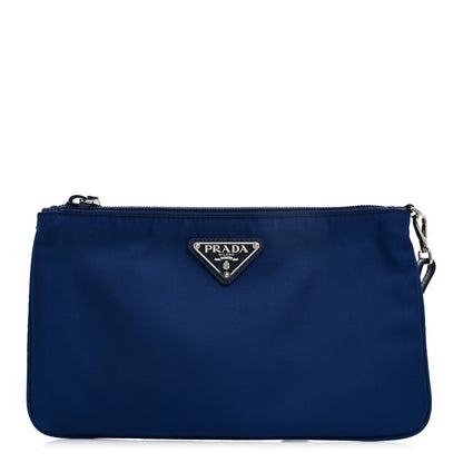 Prada Tessuto Nylon Saffiano Wristlet Bluette 1 of 7