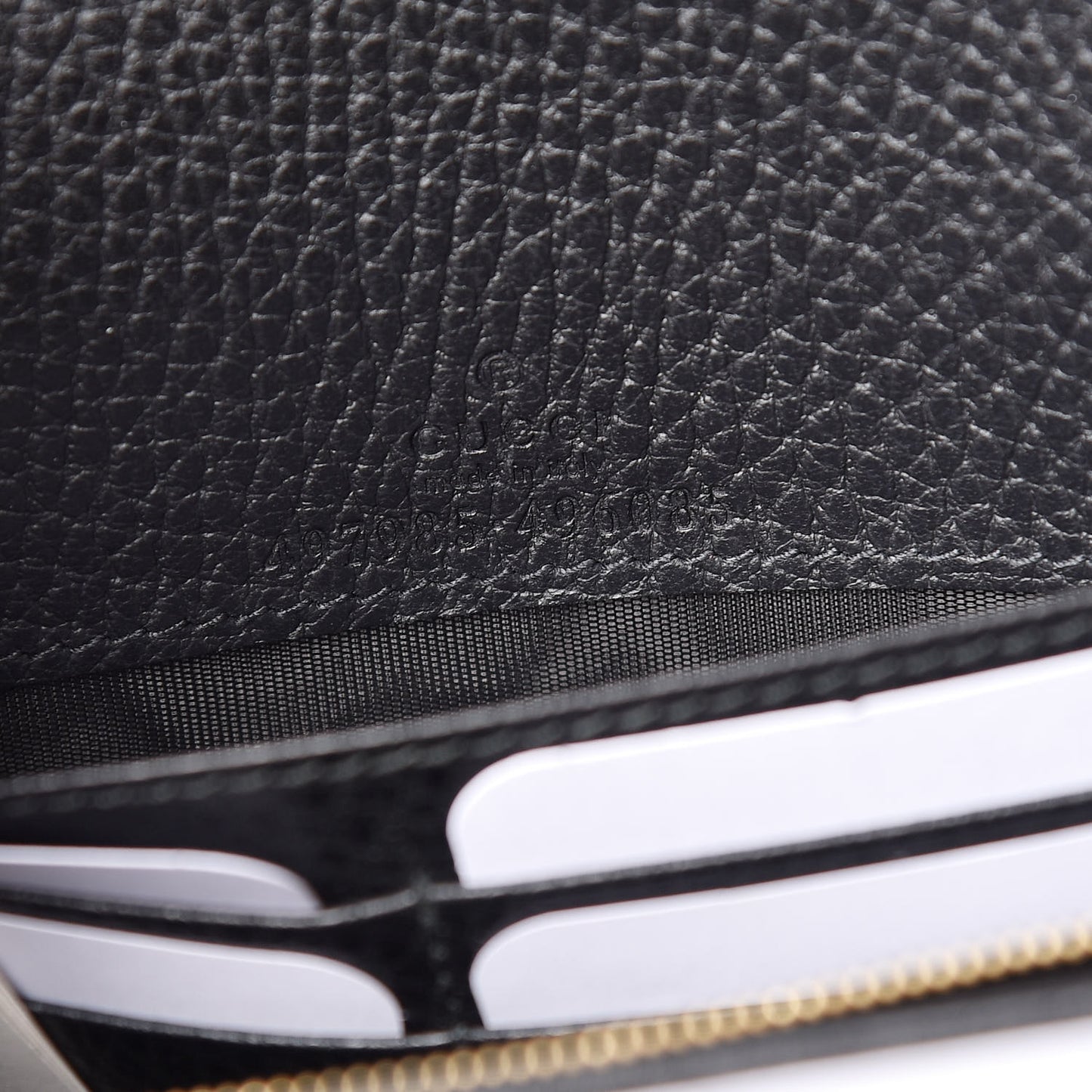 Calfskin Mini GG Marmont Chain Wallet Black