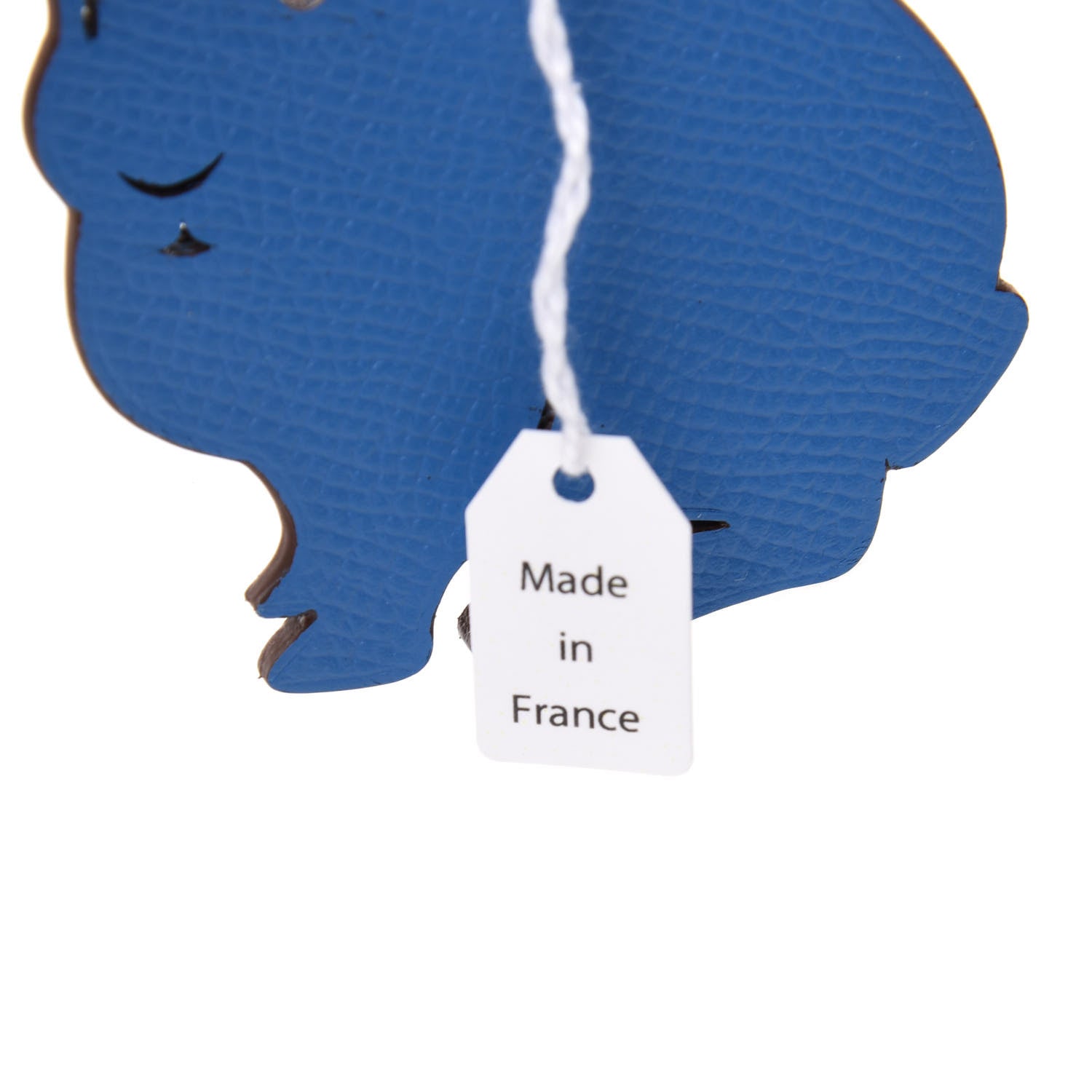 Hermes Epsom Togo Petit H Rabbit Bag Charm Bleu Zellige Gris Perle 3 of 4