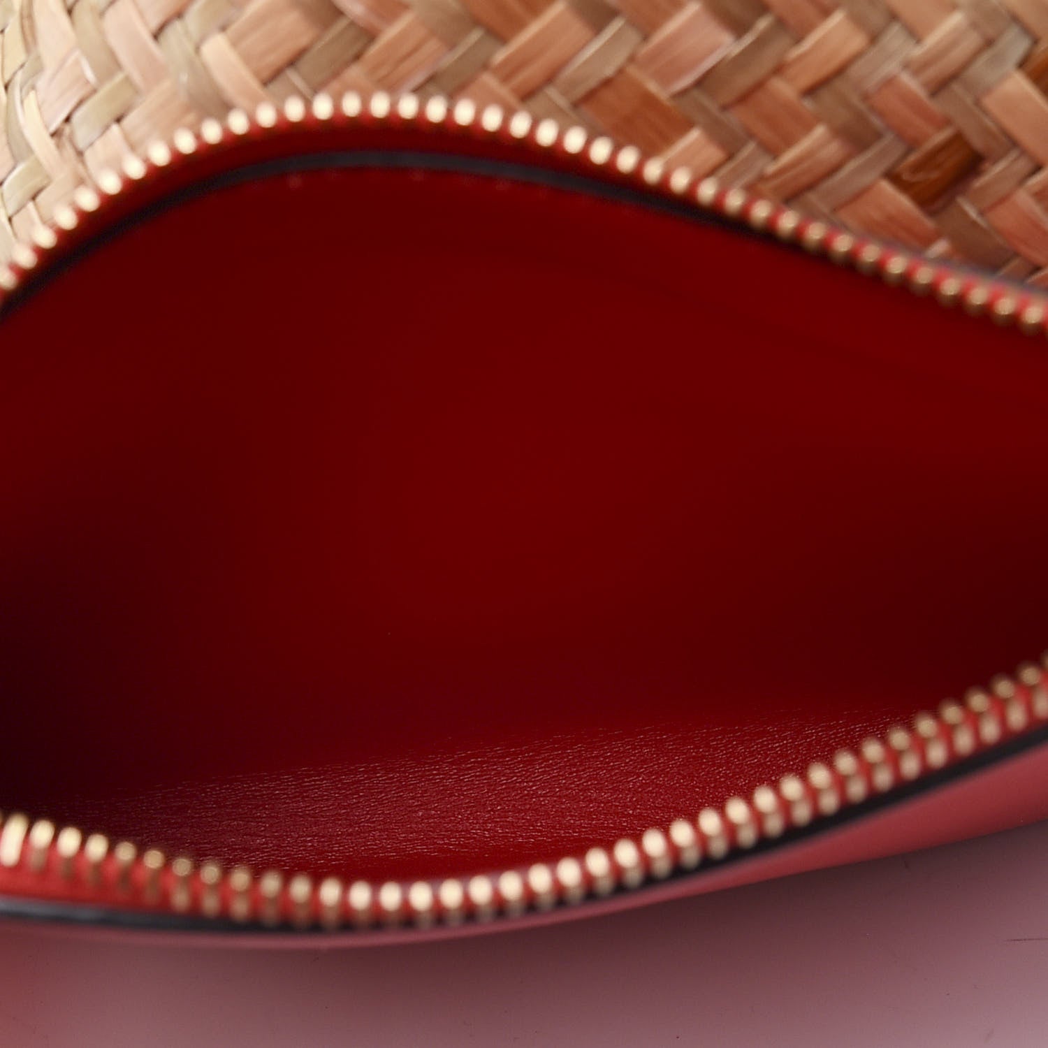 Valentino Garavani Raffia Medium Vlogo Escape Shopper Natural Black Rouge 10 of 11