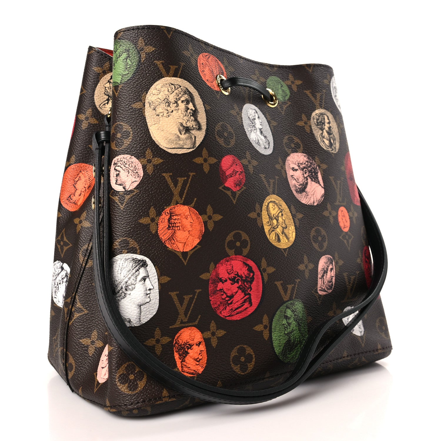 Louis Vuitton LOUIS VUITTON x FORNASETTI Monogram Cameo Neonoe MM Ivory 3 of 8