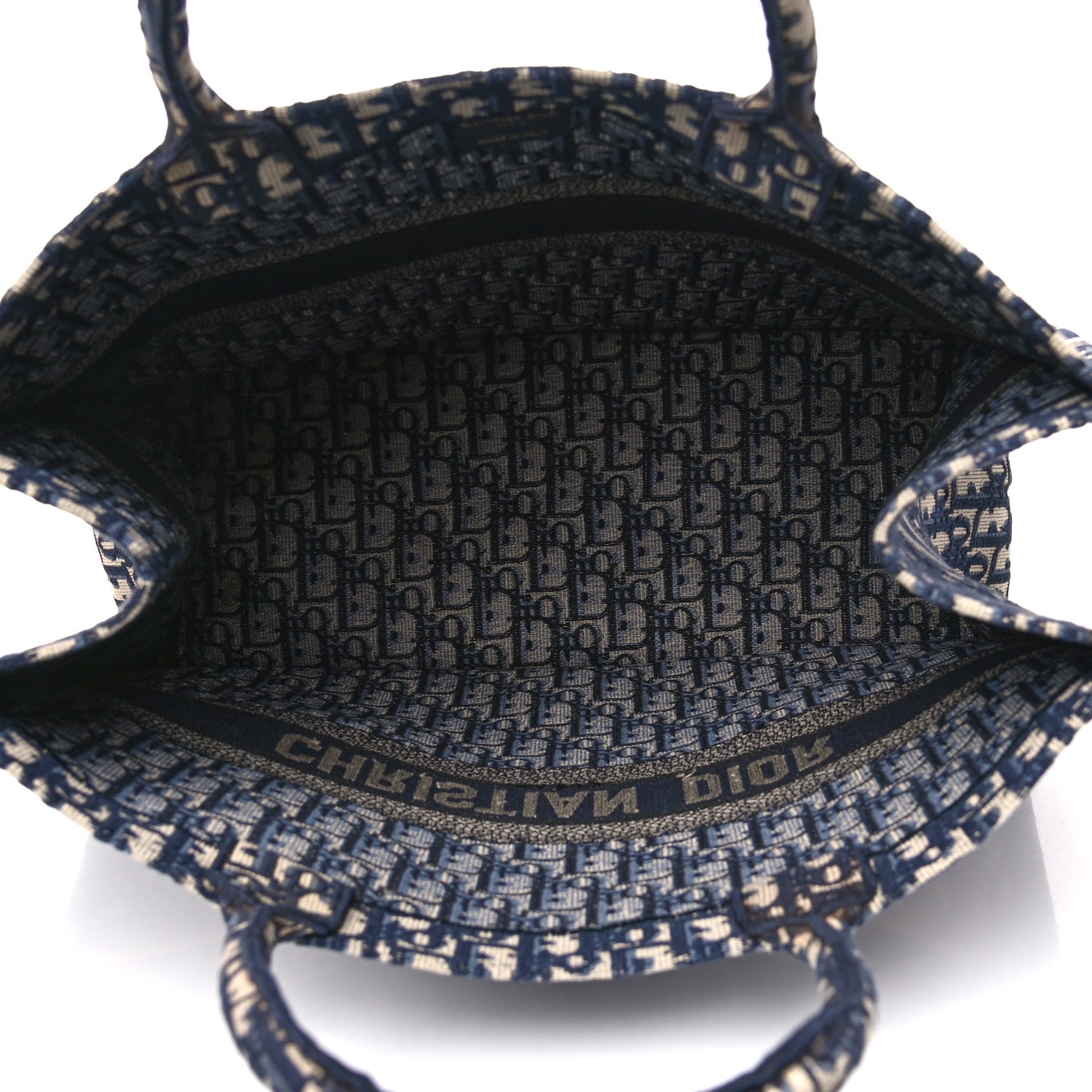 Christian Dior Oblique Book Tote Blue Multicolor 5 of 15