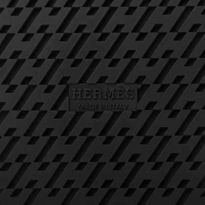 Hermes Calfskin Woolskin Womens Chypre Sandals 39 Black 7 of 8
