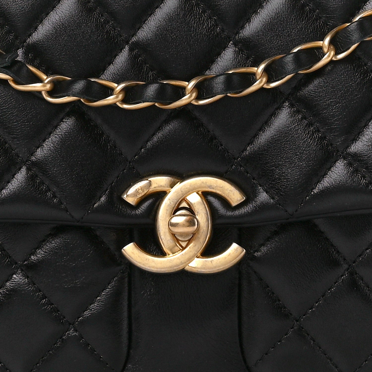 Chanel Shiny Lambskin Quilted Pocket Flap Black 8 of 10