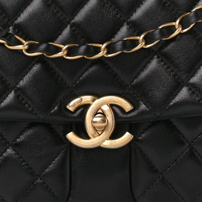 Chanel Shiny Lambskin Quilted Pocket Flap Black 8 of 10