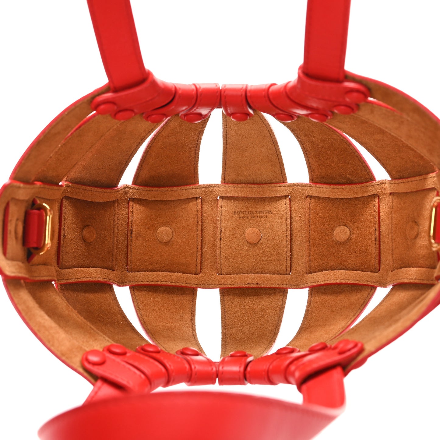 French Calfskin Small Shell Bag Chili Tomato