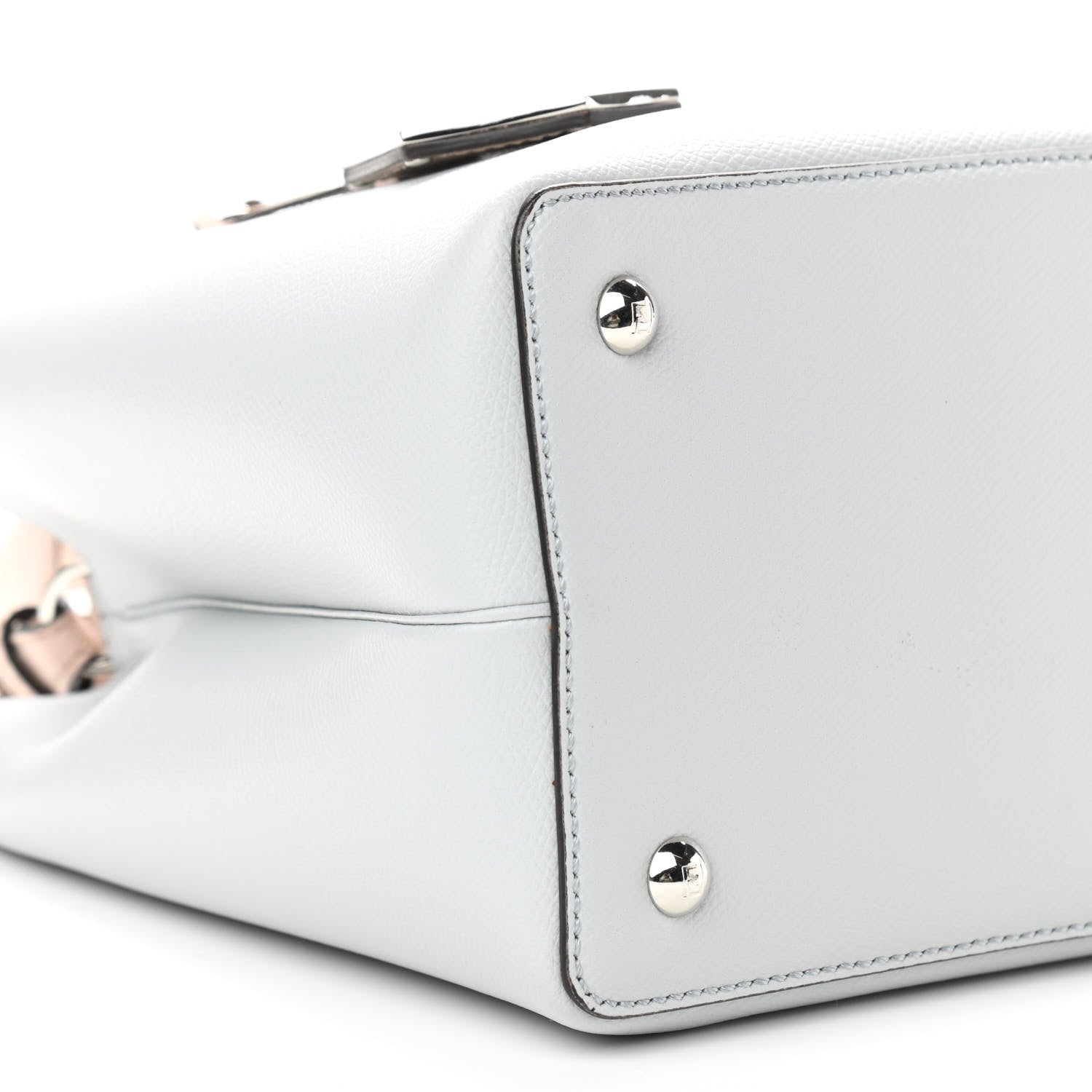 Fendi Vitello Cruise Monster Studded Petite 2Jours Tote Grigio Perla Amido Multicolor 5 of 9