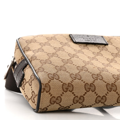 Gucci Monogram Dollar Calfskin Belt Bag Beige Ebony Testa di Moro Marrone Scuro 9 of 10