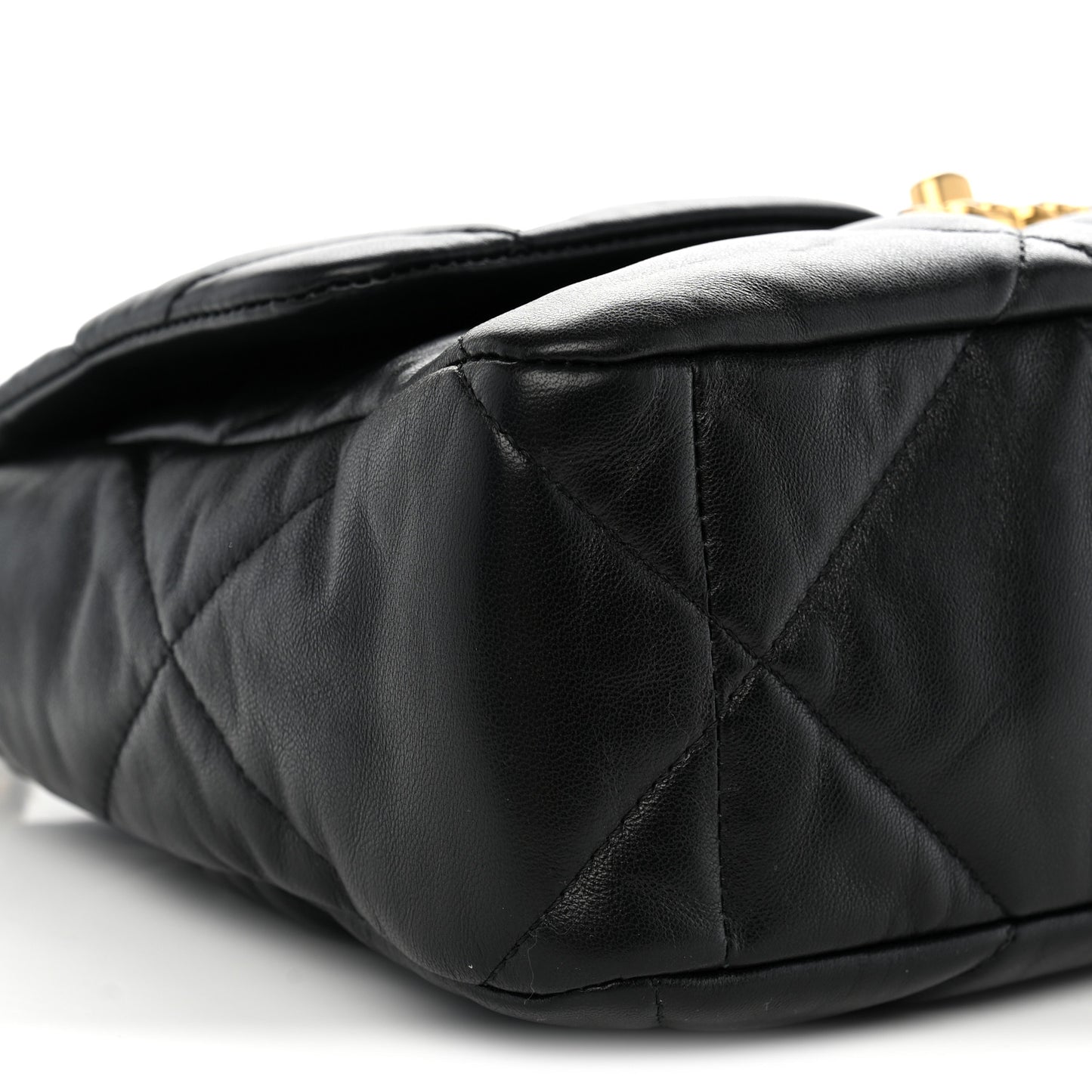 Lambskin Quilted Large Chanel 19 Flap Black