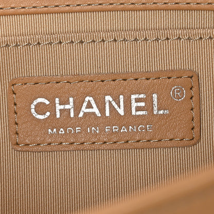 Chanel Calfskin Chevron Quilted Medium Boy Flap Beige 6 of 10