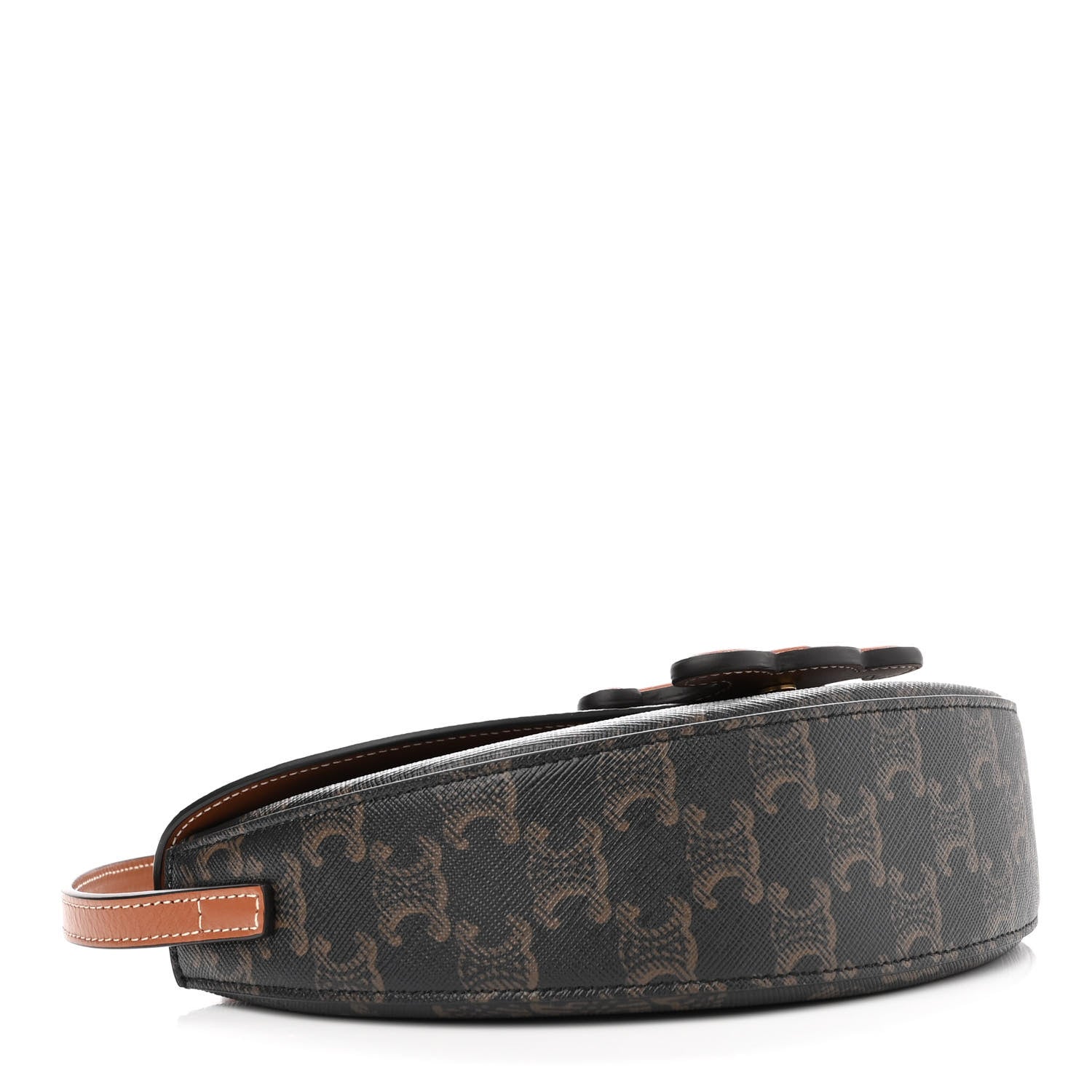 Celine Calfskin Triomphe Canvas Besace Tan 4 of 9