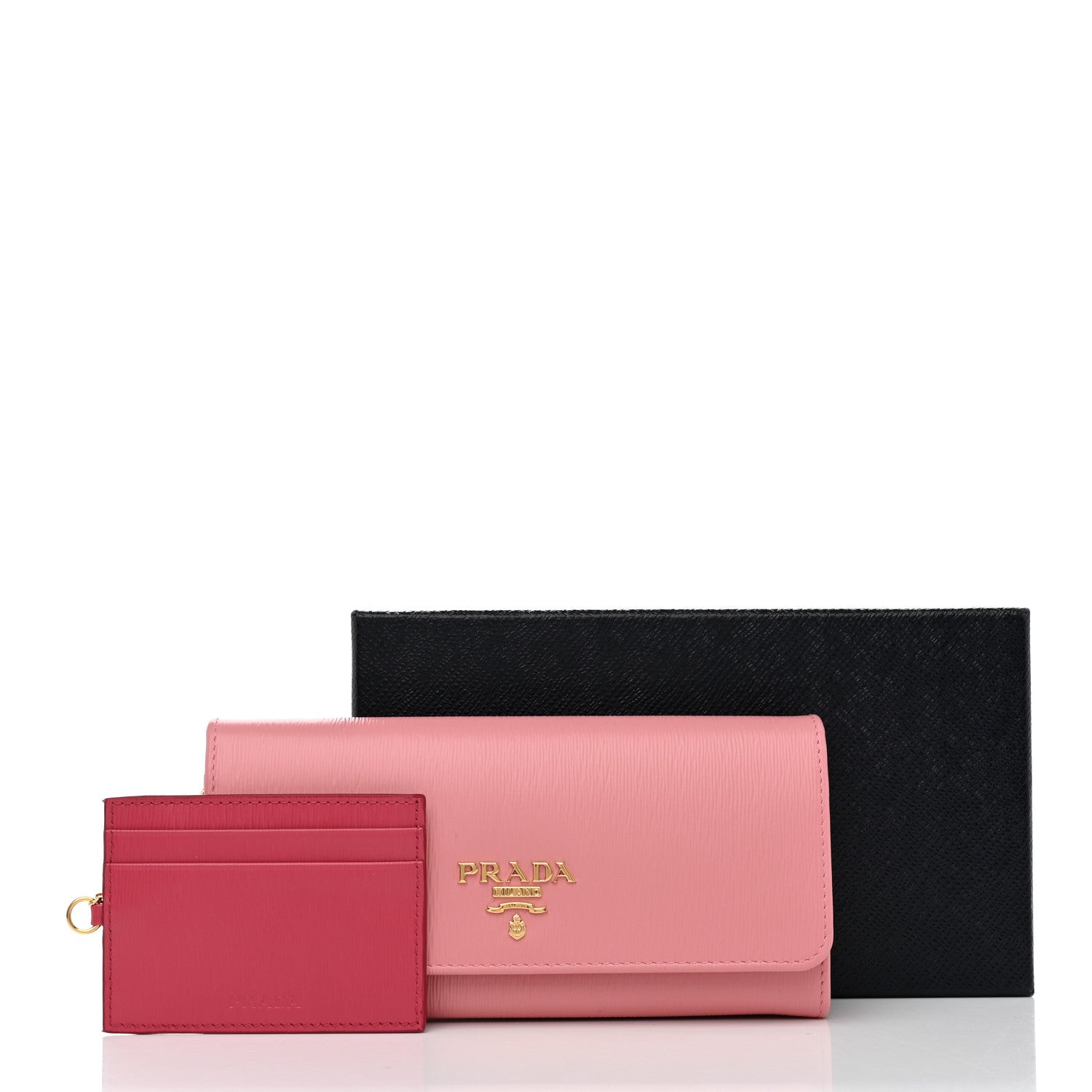 Prada Vitello Move Bi-Color Continental Flap Travel Wallet Petalo Peonia 12 of 12