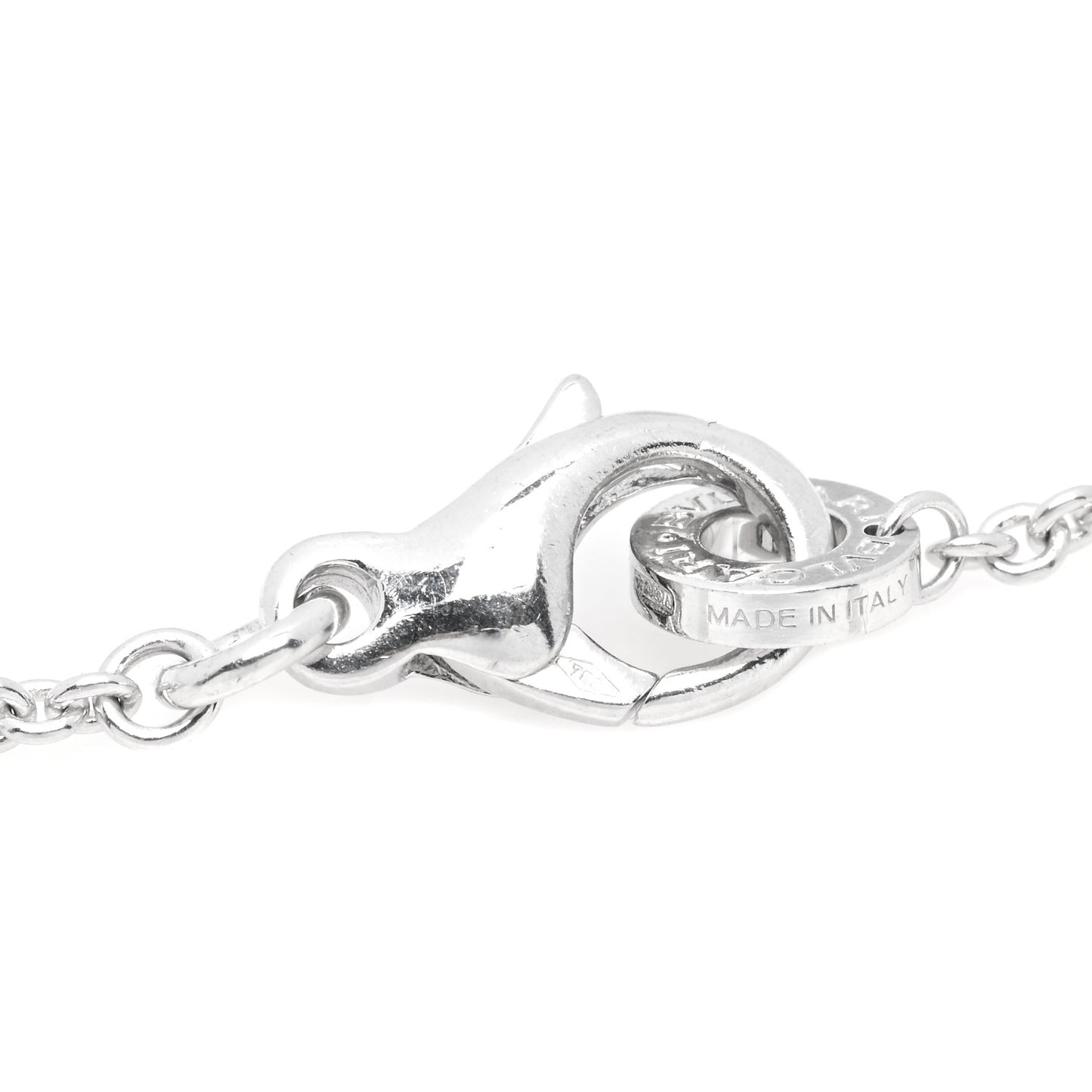 18K White Gold Diamond B.Zero1 Pendant Necklace