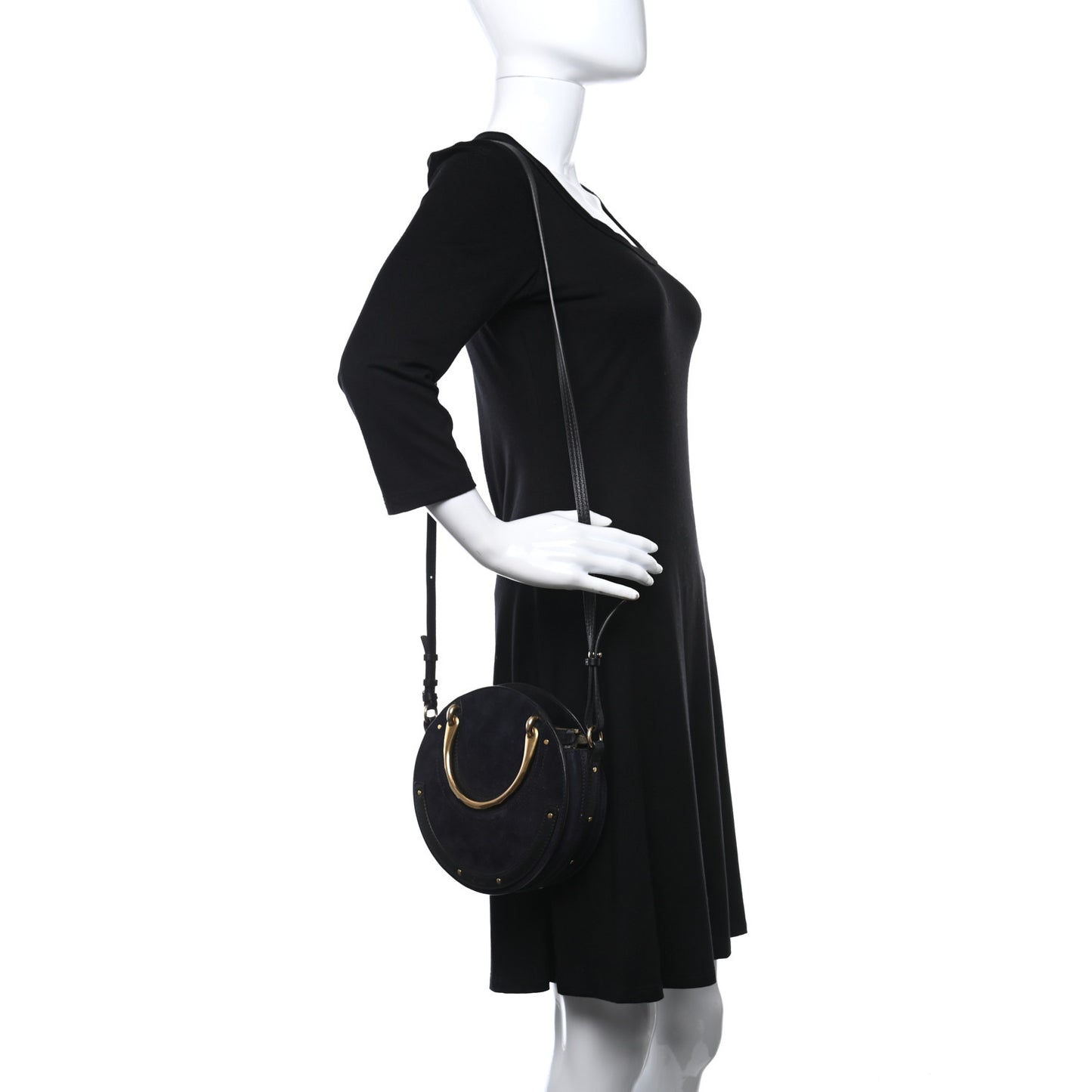 Calfskin Suede Medium Pixie Bag Full Blue