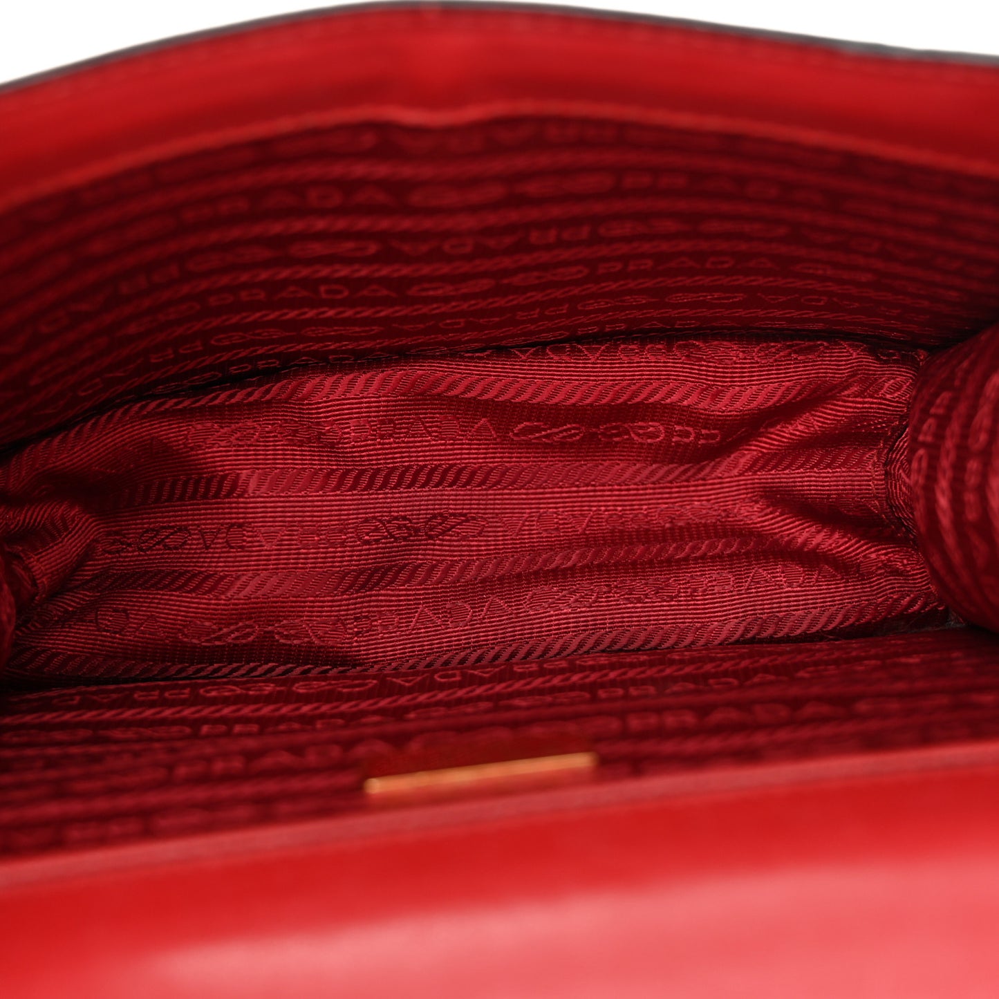 Saffiano Turn Lock Chain Shoulder Bag Fuoco