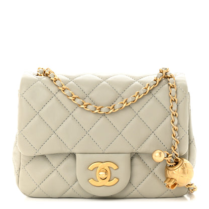 Chanel Lambskin Quilted Mini Pearl Crush Flap Light Grey 1 of 11