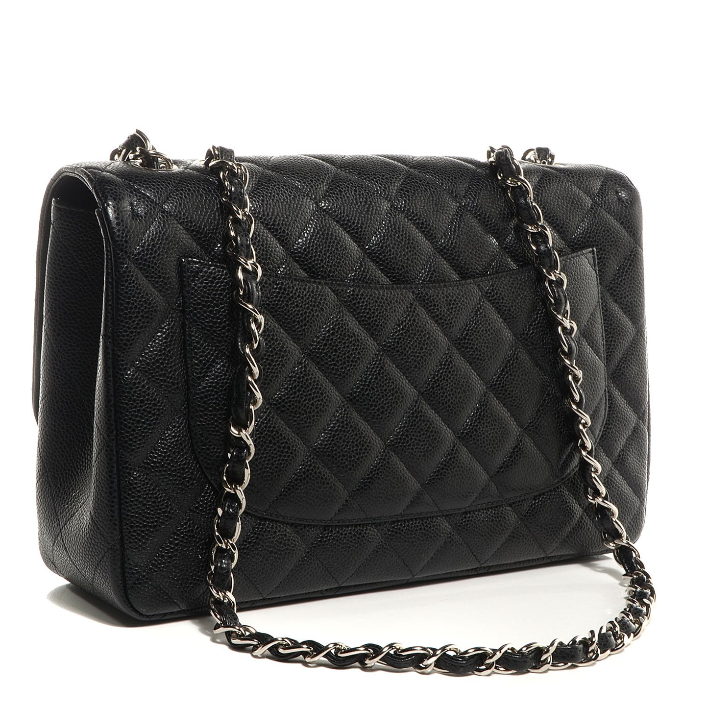 Caviar Jumbo Single Flap Black