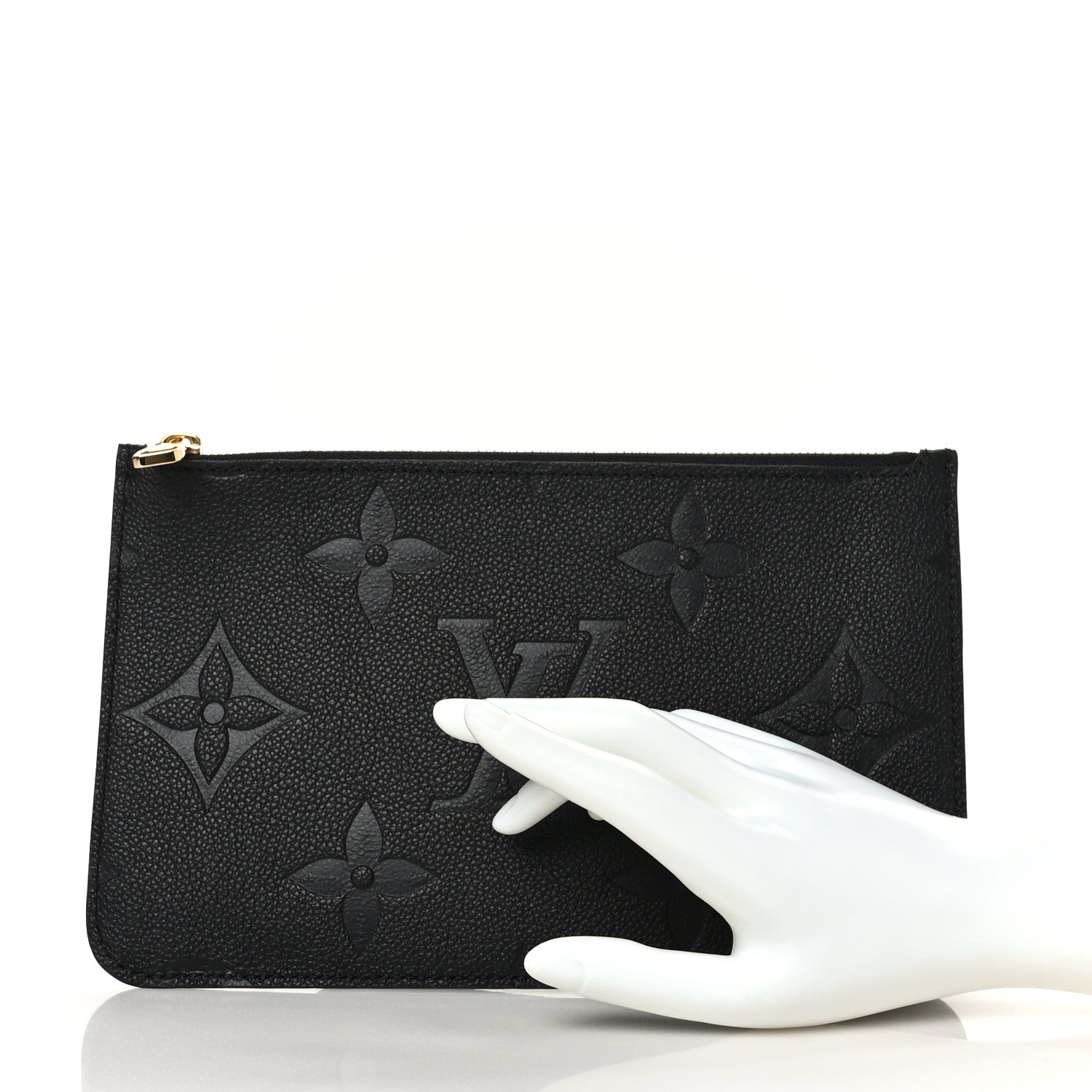 Louis Vuitton Empreinte Monogram Giant Neverfull MM Pochette Black 2 of 7
