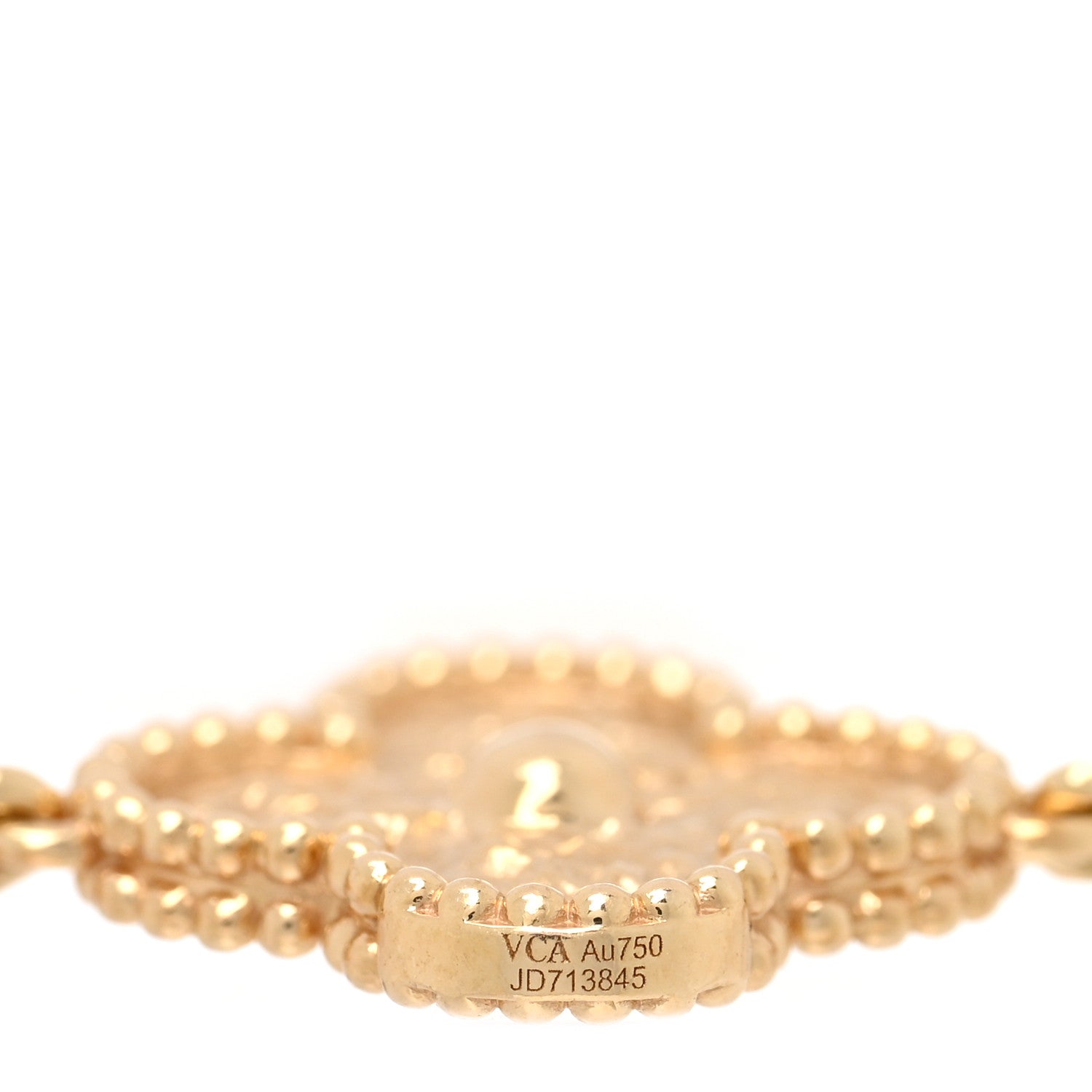 Van Cleef & Arpels 18K Yellow Gold 5 Motifs Vintage Alhambra Bracelet 3 of 4