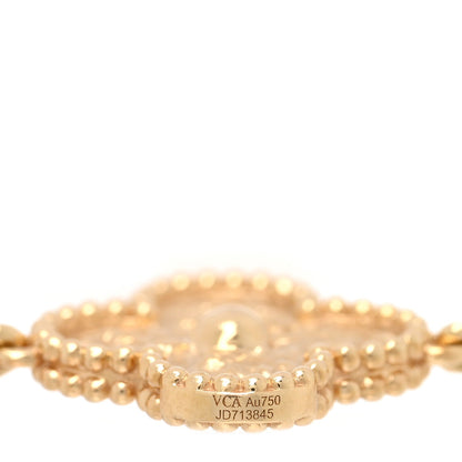 Van Cleef & Arpels 18K Yellow Gold 5 Motifs Vintage Alhambra Bracelet 3 of 4