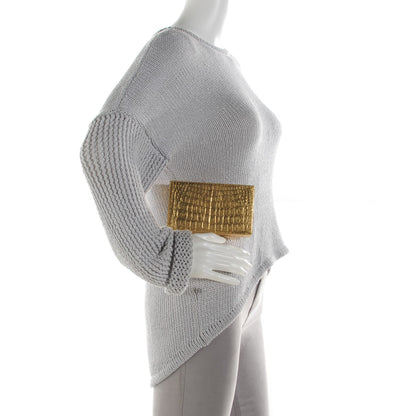 Nancy Gonzalez Crocodile Box Clutch Gold 3 of 10