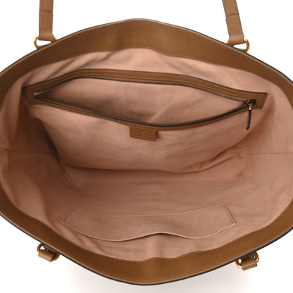 Gucci New Sakai Calfskin Lux Web Medium Dahlia Tote Quarz Beige 7 of 12