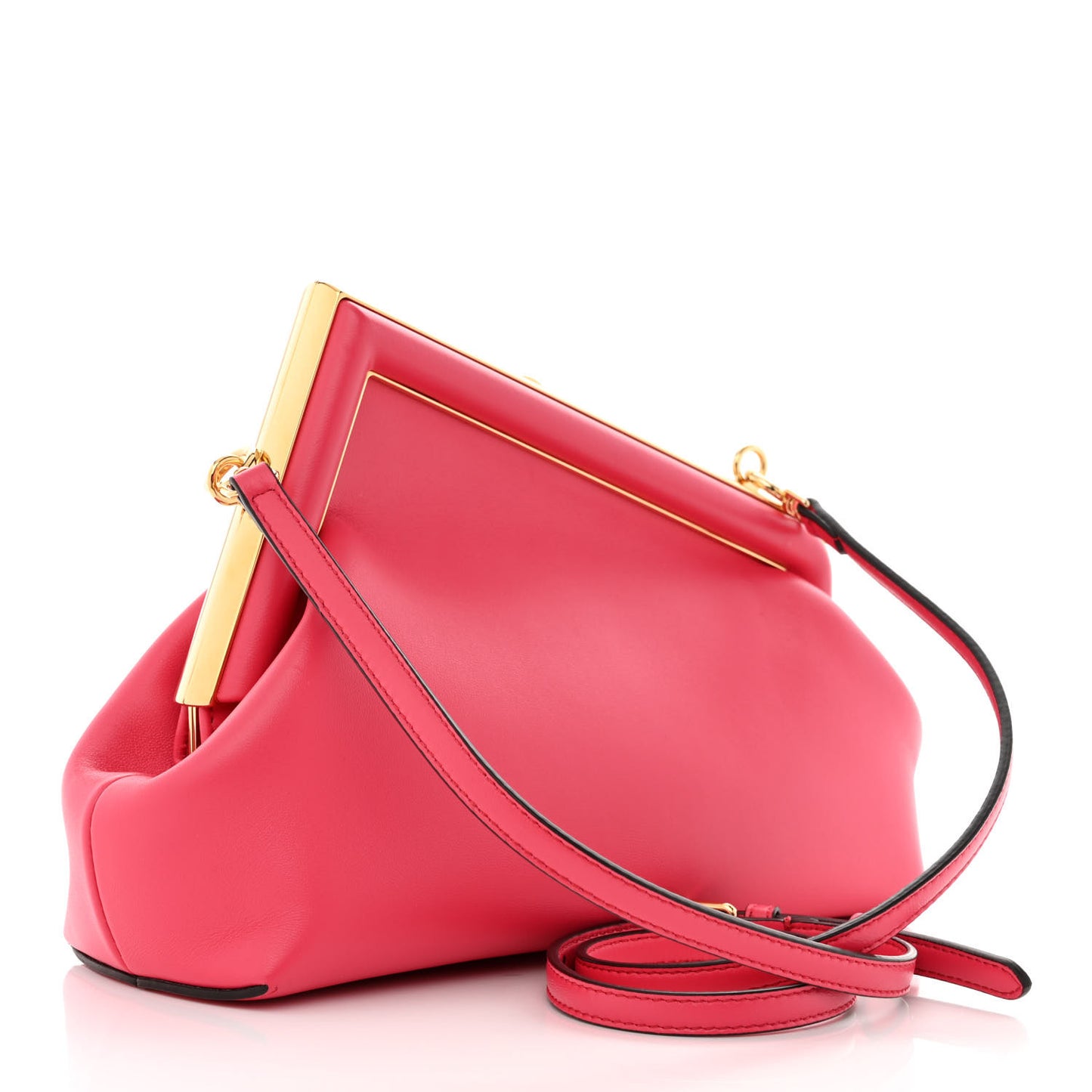 Shiny Nappa Small Fendi First Lampone