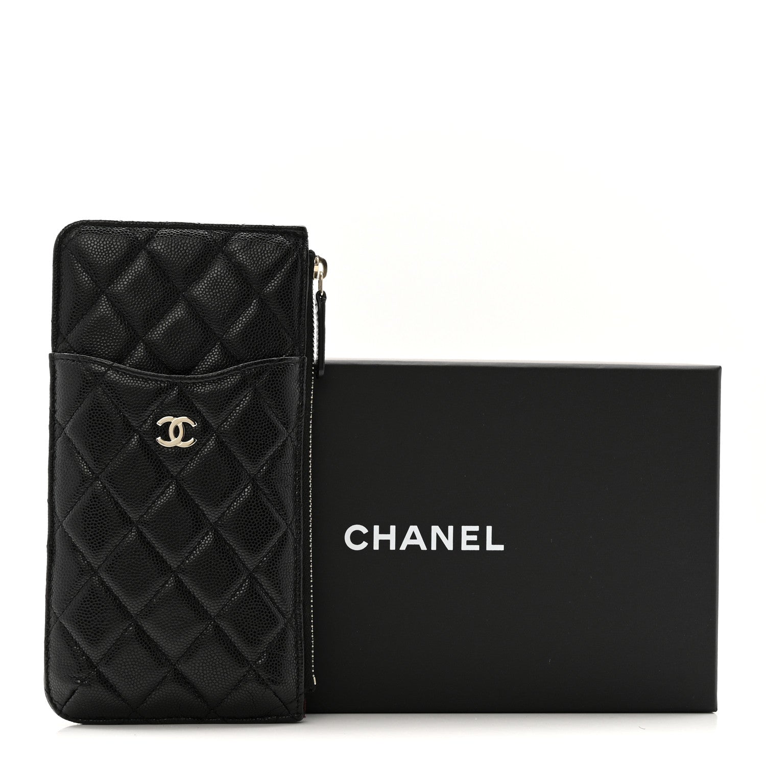 Chanel Caviar Quilted Classic iPhone Pouch Black 10 of 10