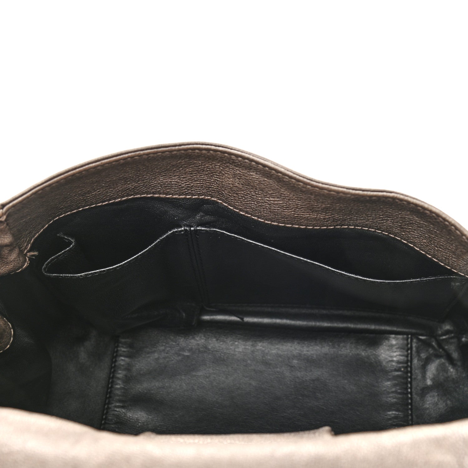 Chanel Metallic Deerskin Luxe Ligne Flap Bronze 12 of 12