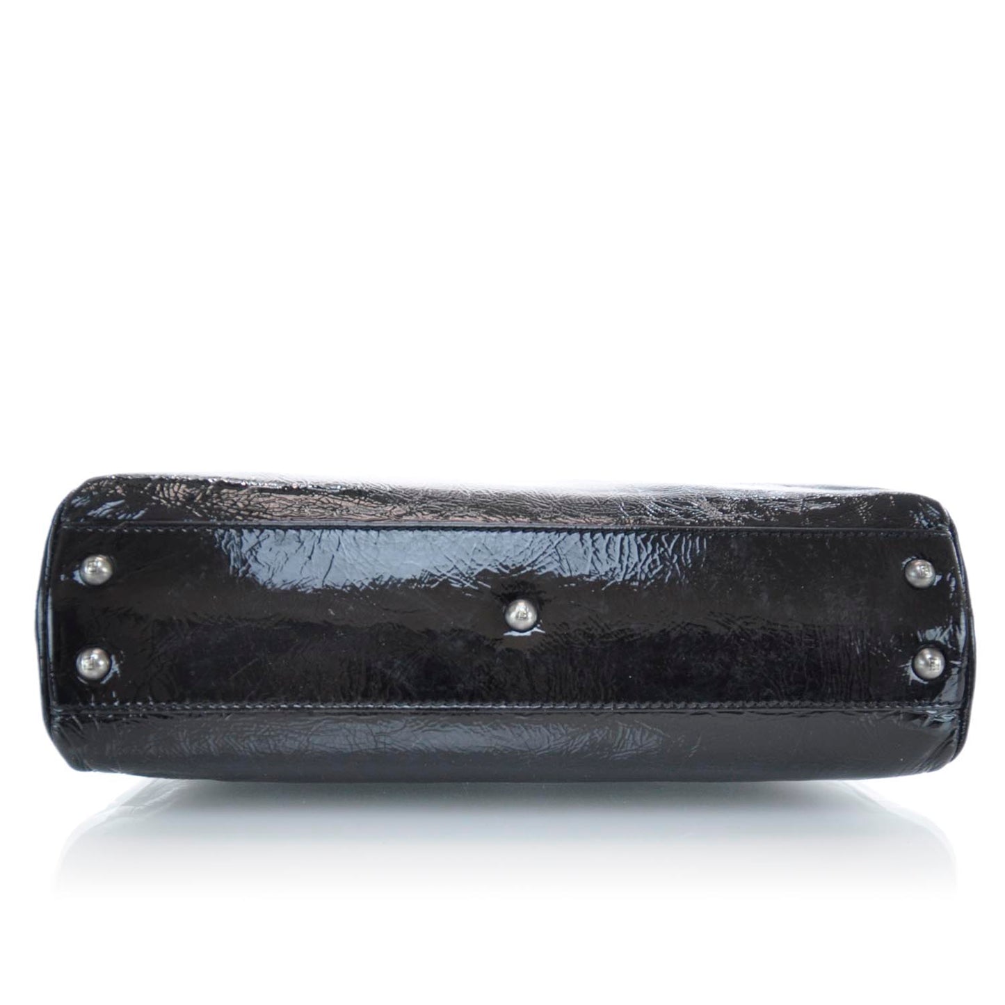 Patent Medium Peekaboo Iconic Satchel Black