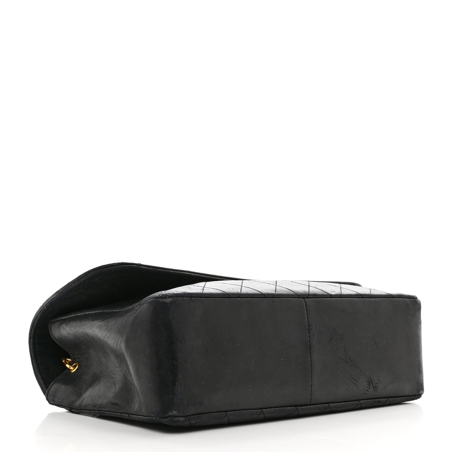 Lambskin Quilted Medium Single Flap Black