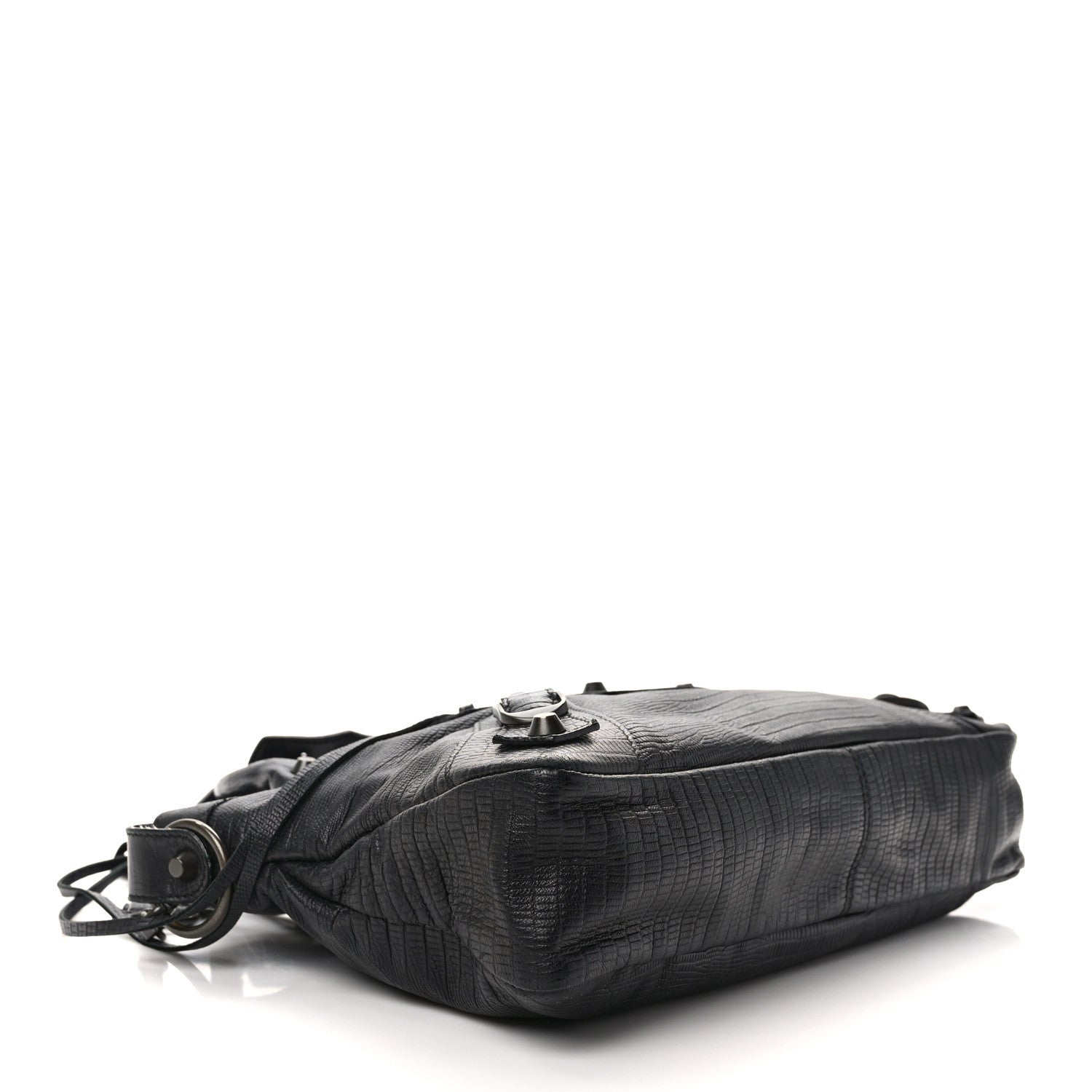Balenciaga Calfskin Lizard Embossed Classic Hardware First Black 4 of 12